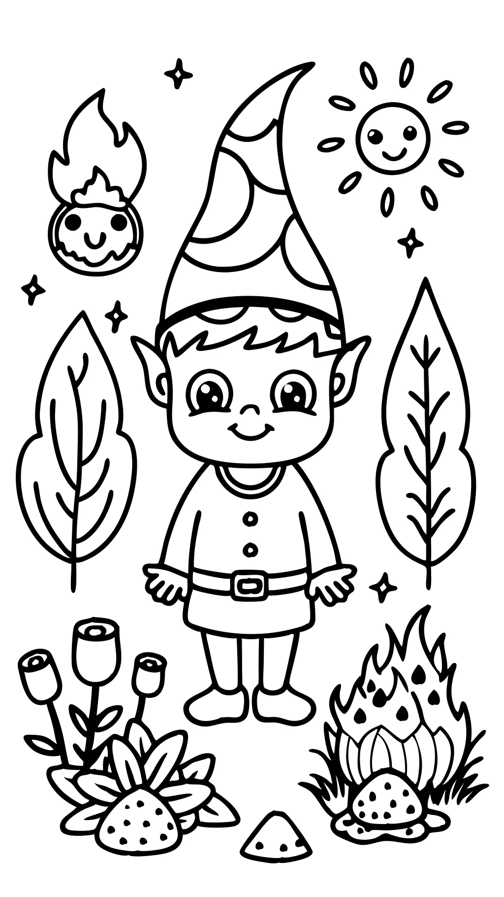 coloring pages elves